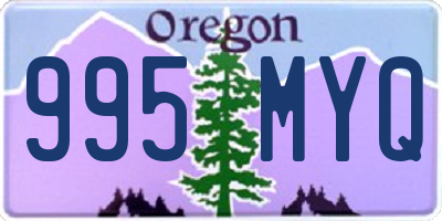 OR license plate 995MYQ