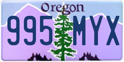OR license plate 995MYX