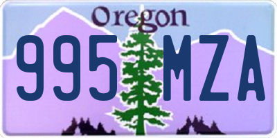 OR license plate 995MZA