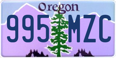 OR license plate 995MZC