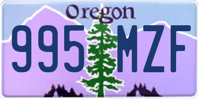 OR license plate 995MZF