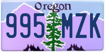 OR license plate 995MZK