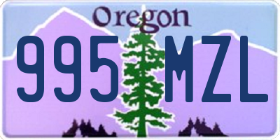 OR license plate 995MZL