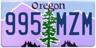 OR license plate 995MZM