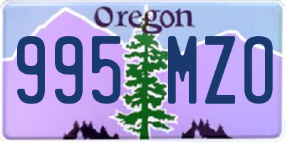 OR license plate 995MZO
