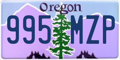 OR license plate 995MZP