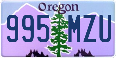 OR license plate 995MZU