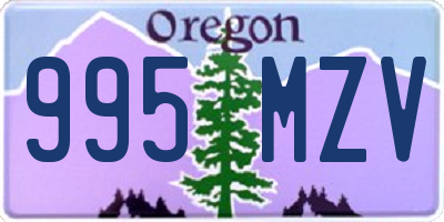 OR license plate 995MZV
