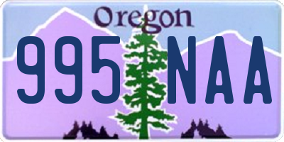 OR license plate 995NAA