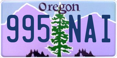 OR license plate 995NAI