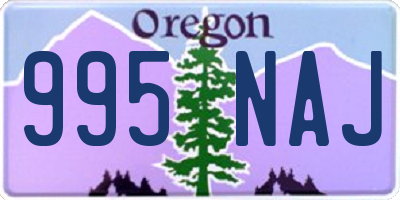 OR license plate 995NAJ