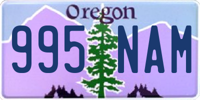 OR license plate 995NAM