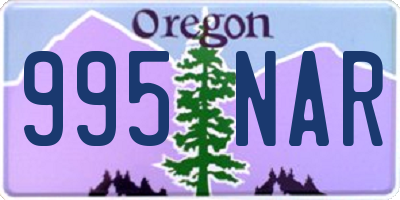 OR license plate 995NAR