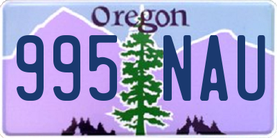 OR license plate 995NAU