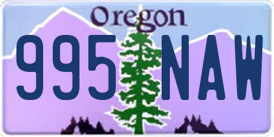 OR license plate 995NAW