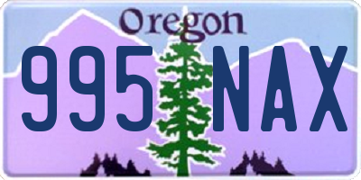 OR license plate 995NAX