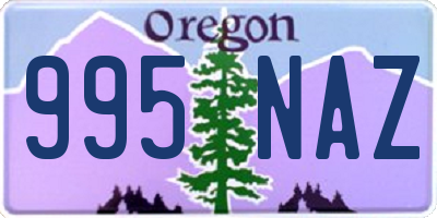 OR license plate 995NAZ
