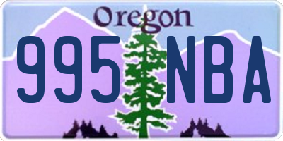 OR license plate 995NBA