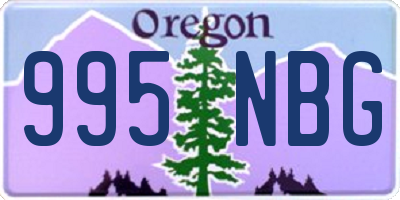 OR license plate 995NBG