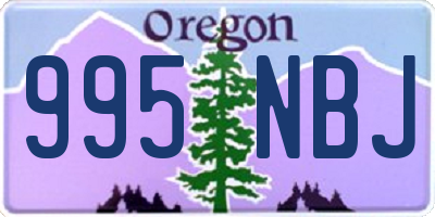 OR license plate 995NBJ