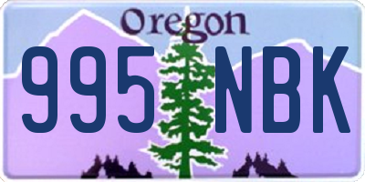 OR license plate 995NBK