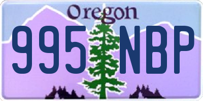 OR license plate 995NBP