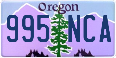 OR license plate 995NCA