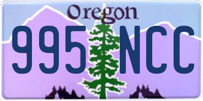 OR license plate 995NCC
