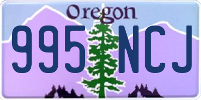 OR license plate 995NCJ