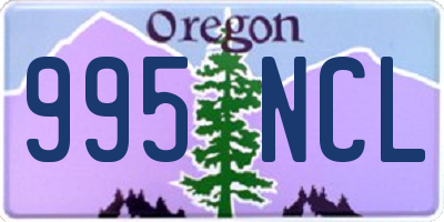 OR license plate 995NCL