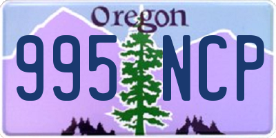 OR license plate 995NCP