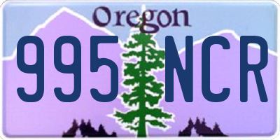 OR license plate 995NCR