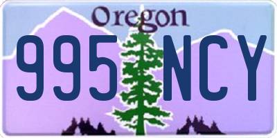 OR license plate 995NCY