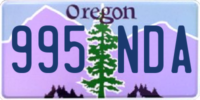OR license plate 995NDA
