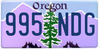 OR license plate 995NDG