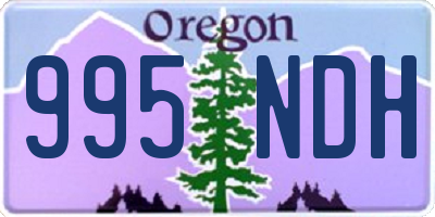 OR license plate 995NDH