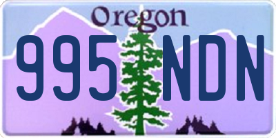 OR license plate 995NDN
