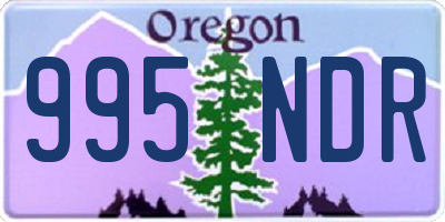 OR license plate 995NDR