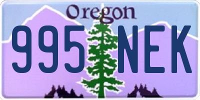 OR license plate 995NEK