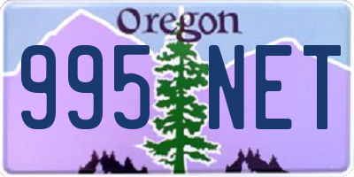 OR license plate 995NET
