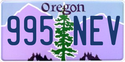 OR license plate 995NEV