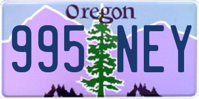 OR license plate 995NEY