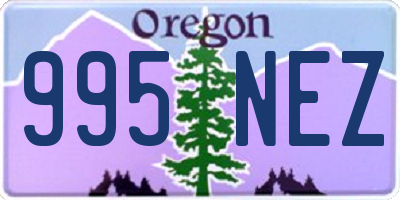 OR license plate 995NEZ