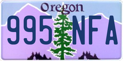 OR license plate 995NFA