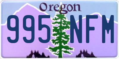 OR license plate 995NFM