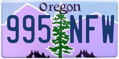 OR license plate 995NFW
