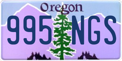 OR license plate 995NGS