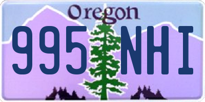 OR license plate 995NHI