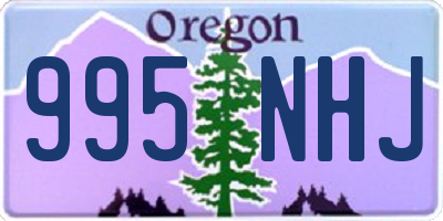 OR license plate 995NHJ