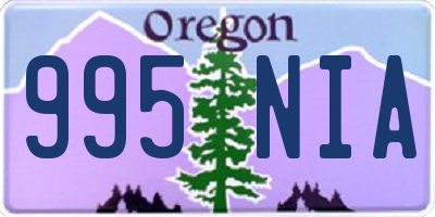 OR license plate 995NIA